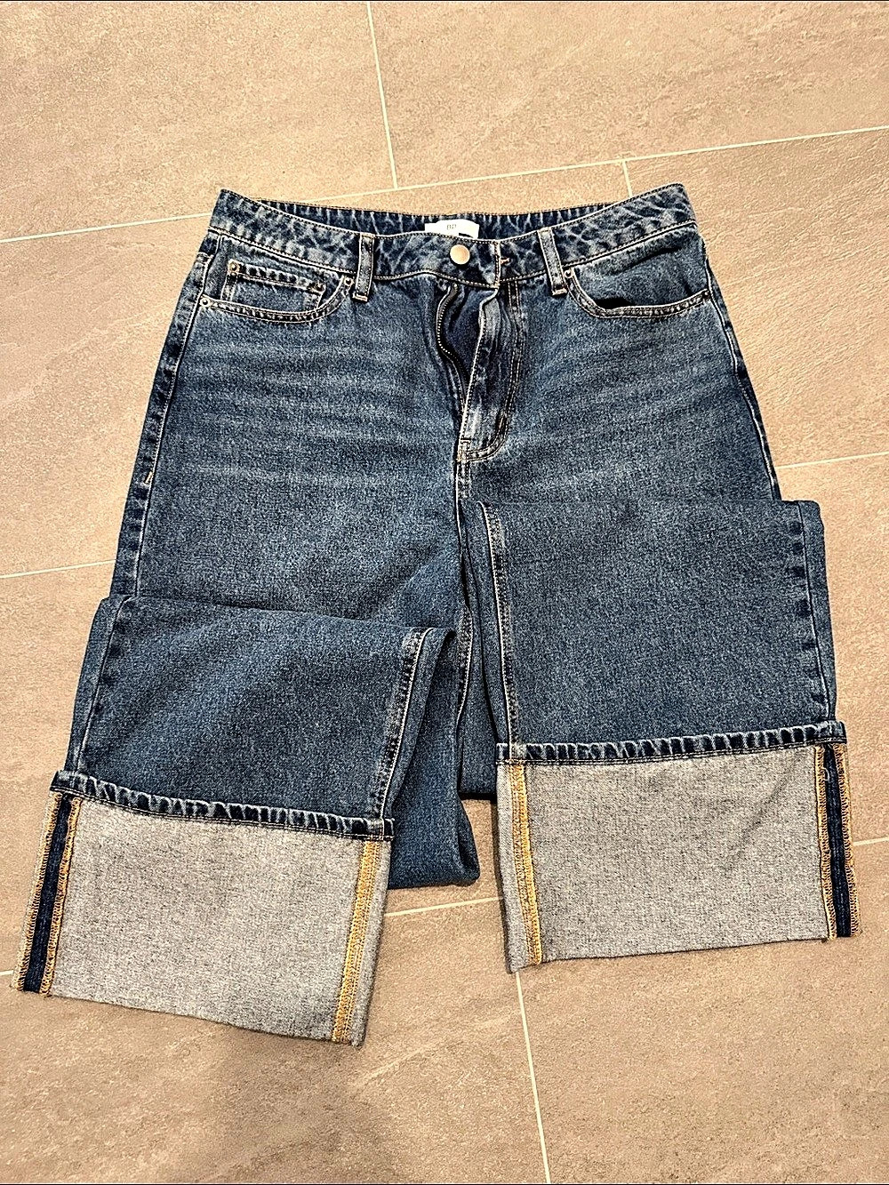 BP. Low Rise Baggy Wide Leg Jeans Blue & Gray Waist 30